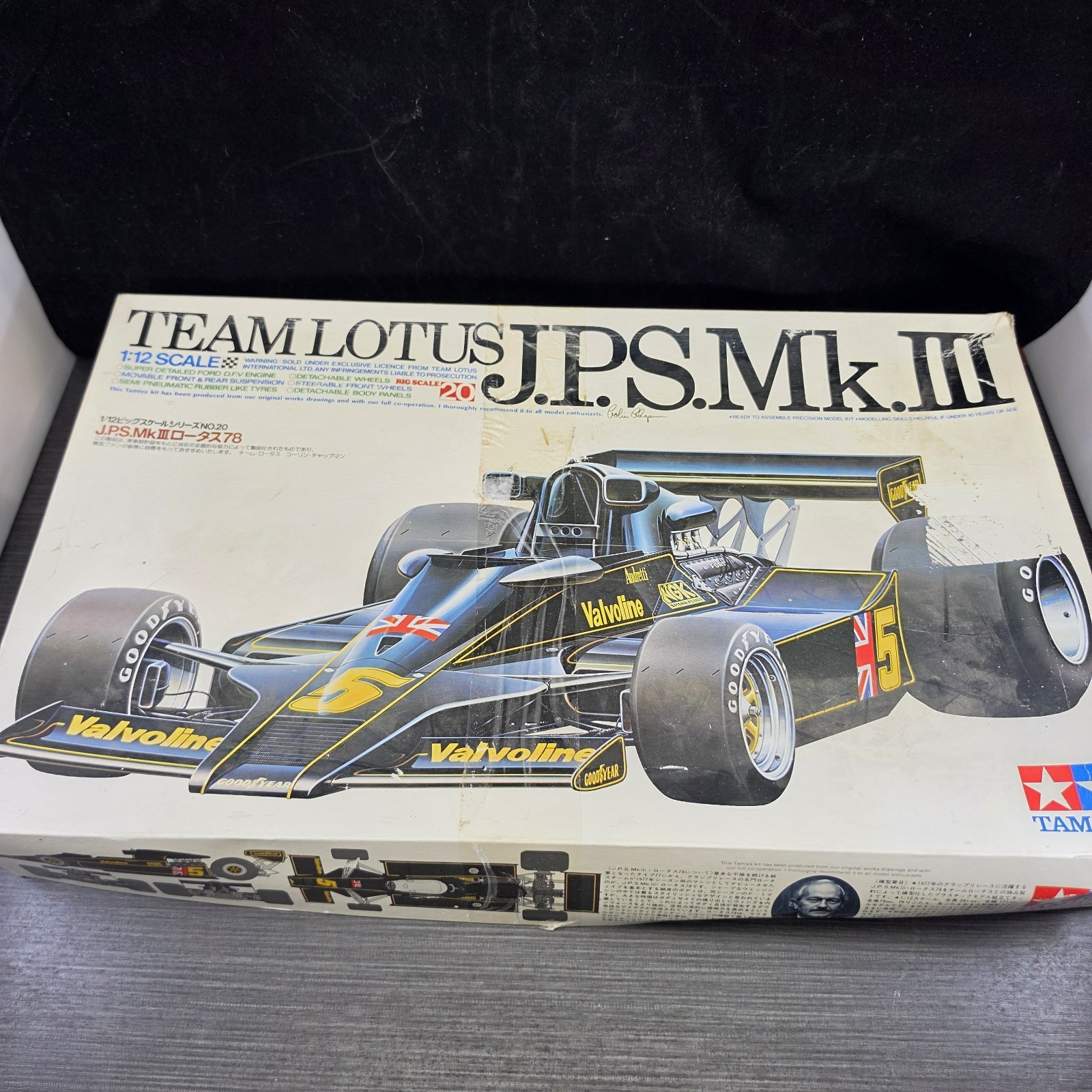 Vtg Tamiya 1/12 Team Lotus JPS Mk III Lotus 78 Model Kit Unbuilt Missing Insturc
