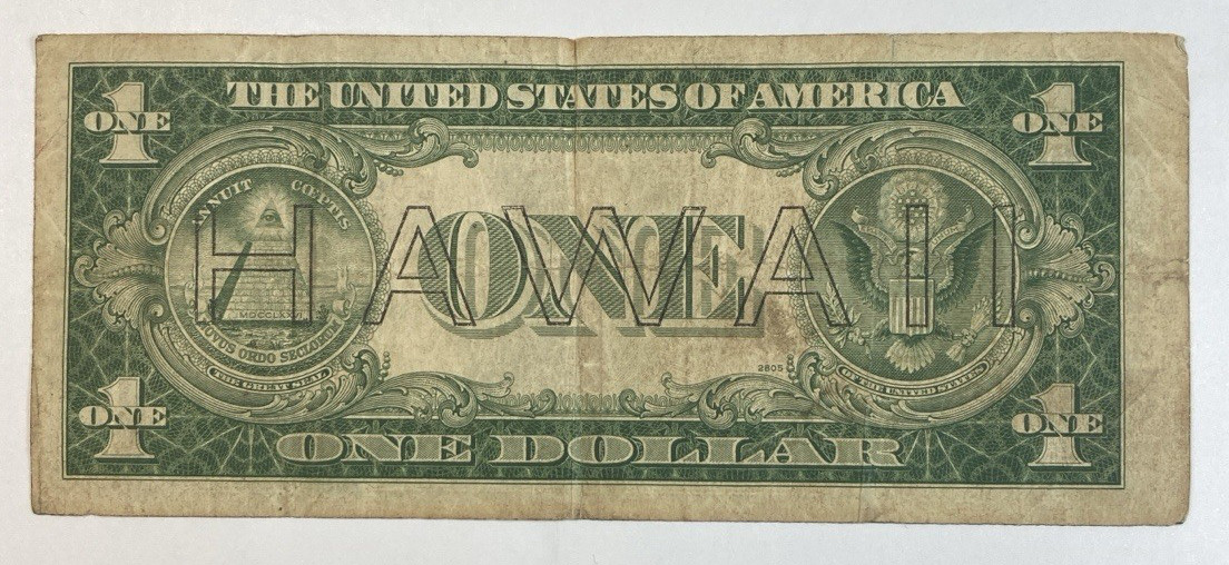 1935A $1 Hawaii Silver Certificate Emergency Issue Nice Original Fine
