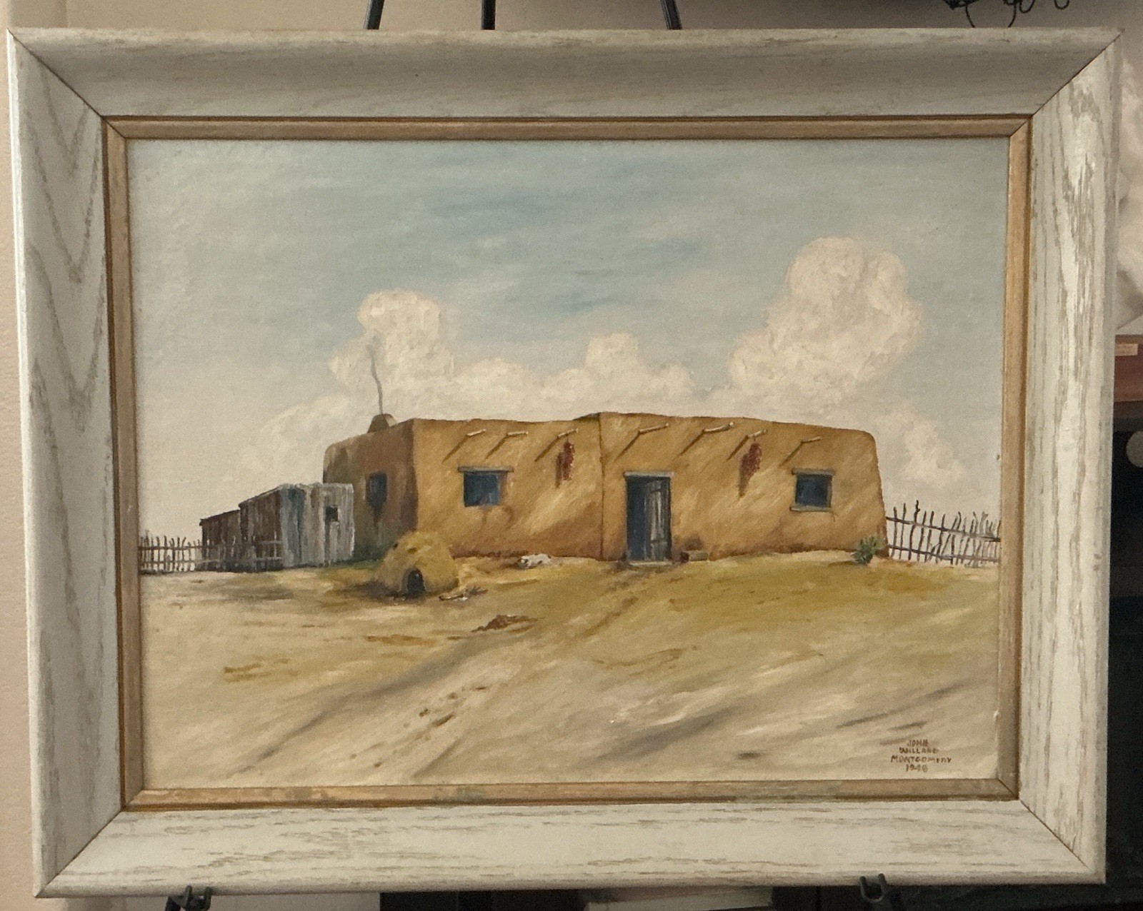 John Willard Montgomery, Original Oil On Board 1948 Indiana Artist