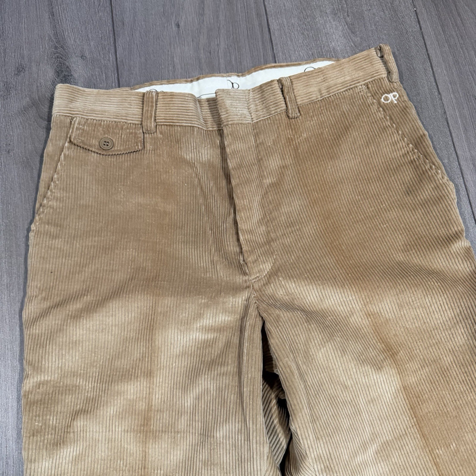 Vtg 70s OP Ocean Pacific Long Riders Corduroy Pants 32x35 Brown Skate Beach Surf