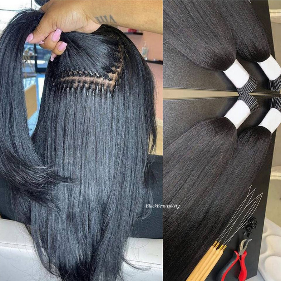 Light Yaki Brazilian I Tip Human Hair Extension Microlink Micro Beads 100strands Light Yaki Brazilian I Tip Human Hair Extension Microlink Micro Beads 100strands
