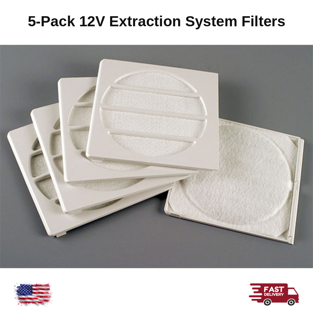 Replacement Filters 5 Pack for Quiet 12 Volt Filtered Extraction Systems Dental