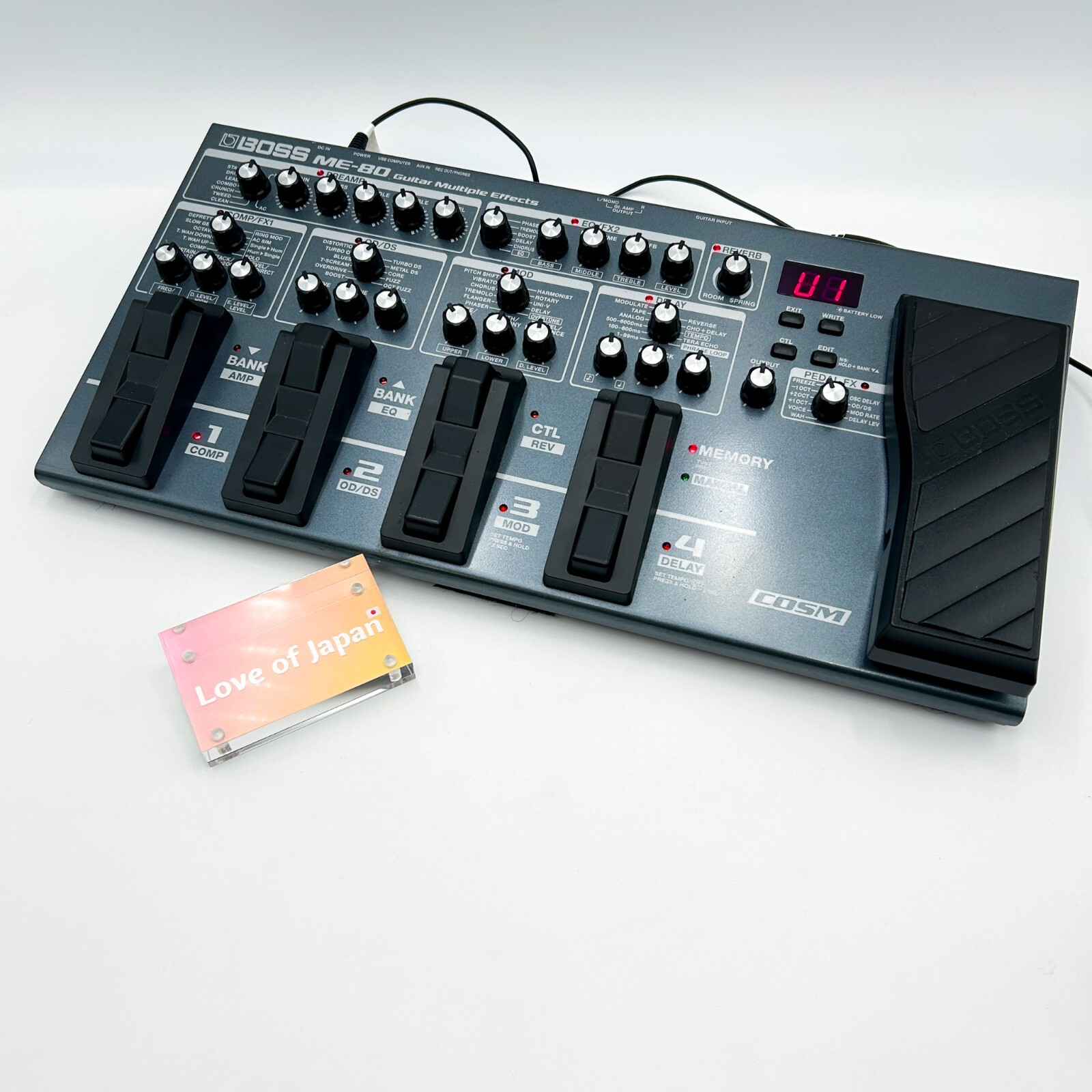 Used Boss ME-80 Guitar Multiple Effects Pedal Good Condition Operation Confirmed