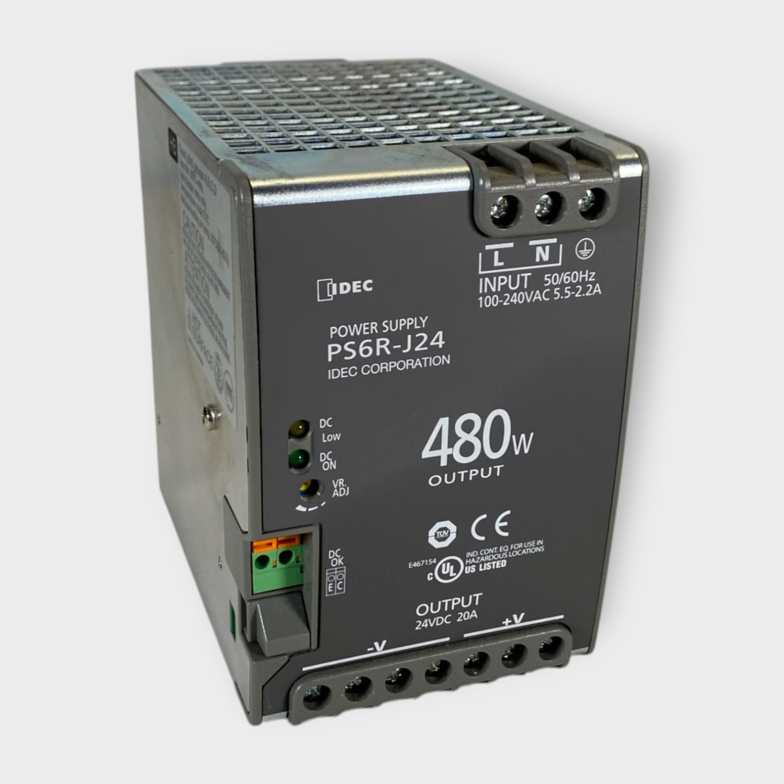 IDEC PS6R-J24 24V 20A AC-DC Power Supply - Used - Load Tested - 