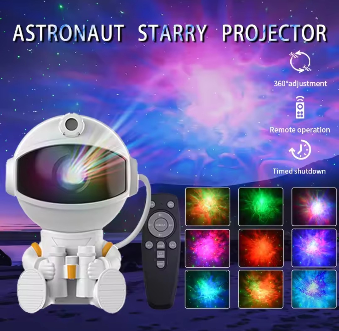 Astronaut Star Projector Galaxy Space Projector Night Light, 360 Degree Rotation