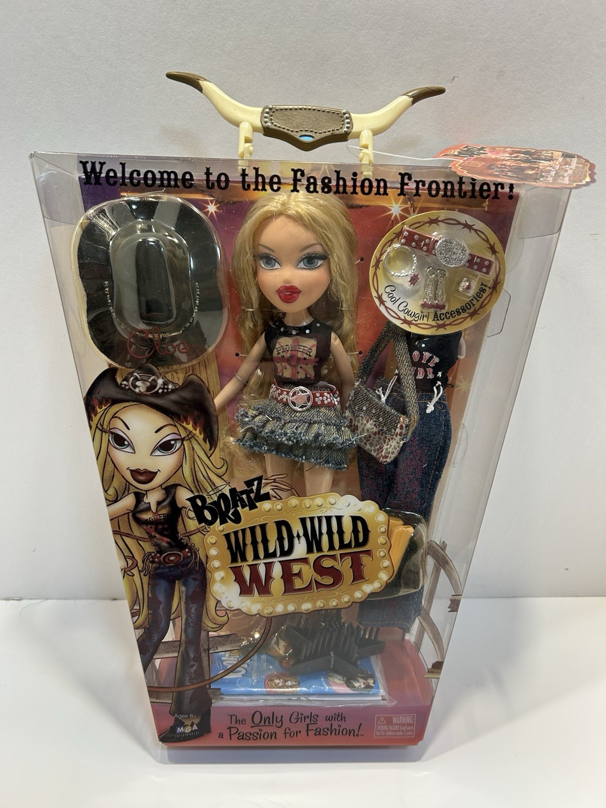 New In Box 2005 Bratz Cloe Wild Wild West Doll Western Cowgirl Accessories MGA