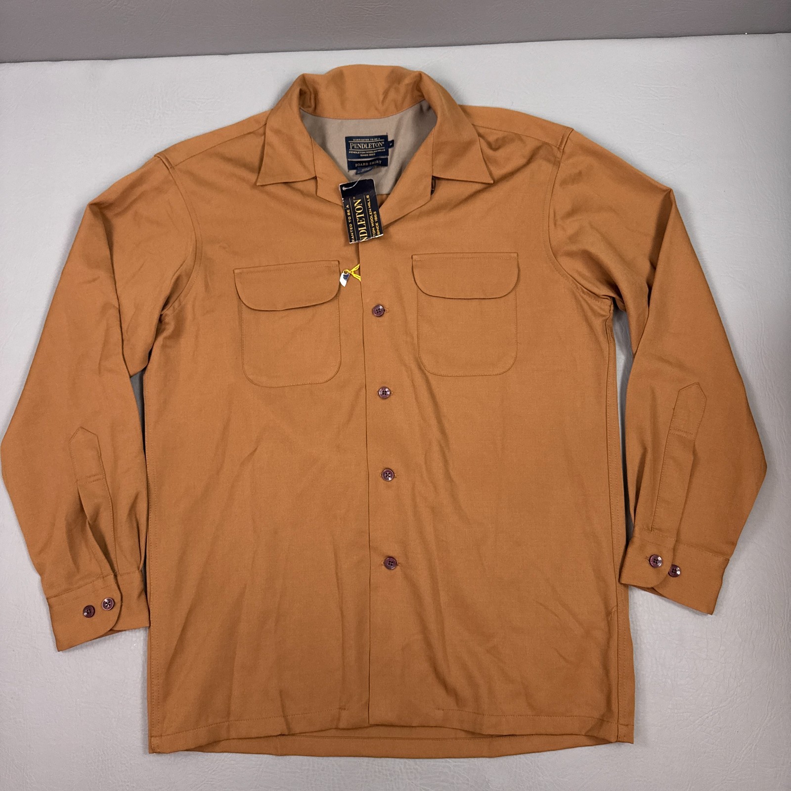 Pendleton Board Shirt Mens Medium Brown Wool Chore Hunting Shacket Beach Surf