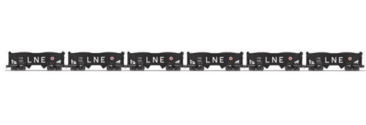 MTH Premier 20-90676 (6-PACK) Lehigh New England 2-Bay Offset Coal Hopper LNE O MTH Premier 20-90676 (6-PACK) Lehigh New England 2-Bay Offset Coal Hopper LNE O