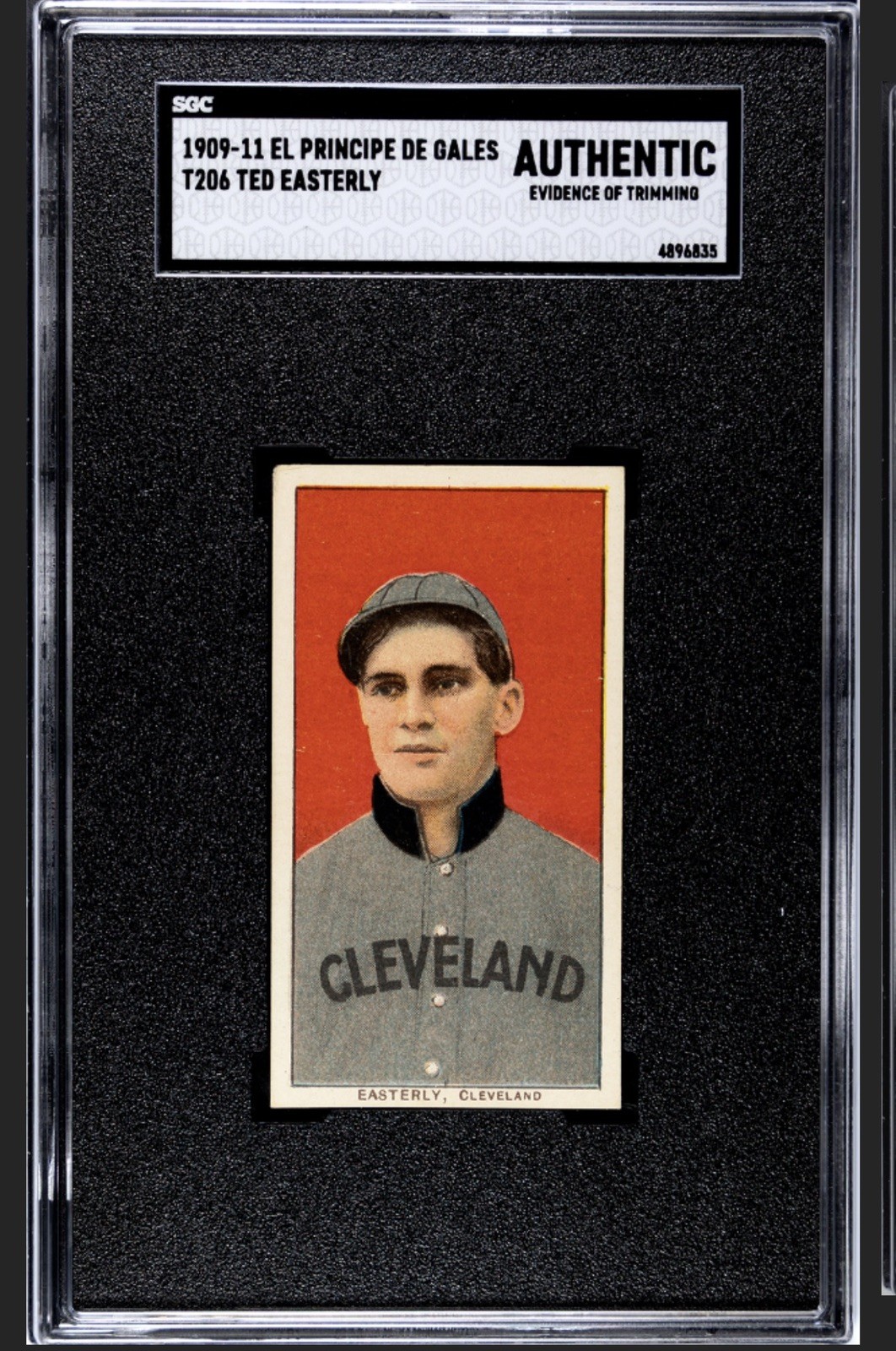 1909-1911 T206 El Principe De Gales Ted Easterly SGC A