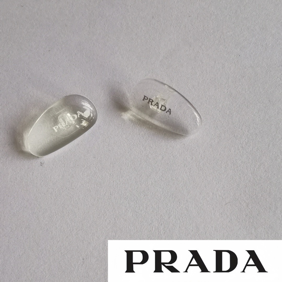 Replacement Screw-in Nose Pads for PRADA Eyeglasses/Sunglasses W/ Screws silver Replacement Screw-in Nose Pads for PRADA Eyeglasses/Sunglasses W/ Screws silver