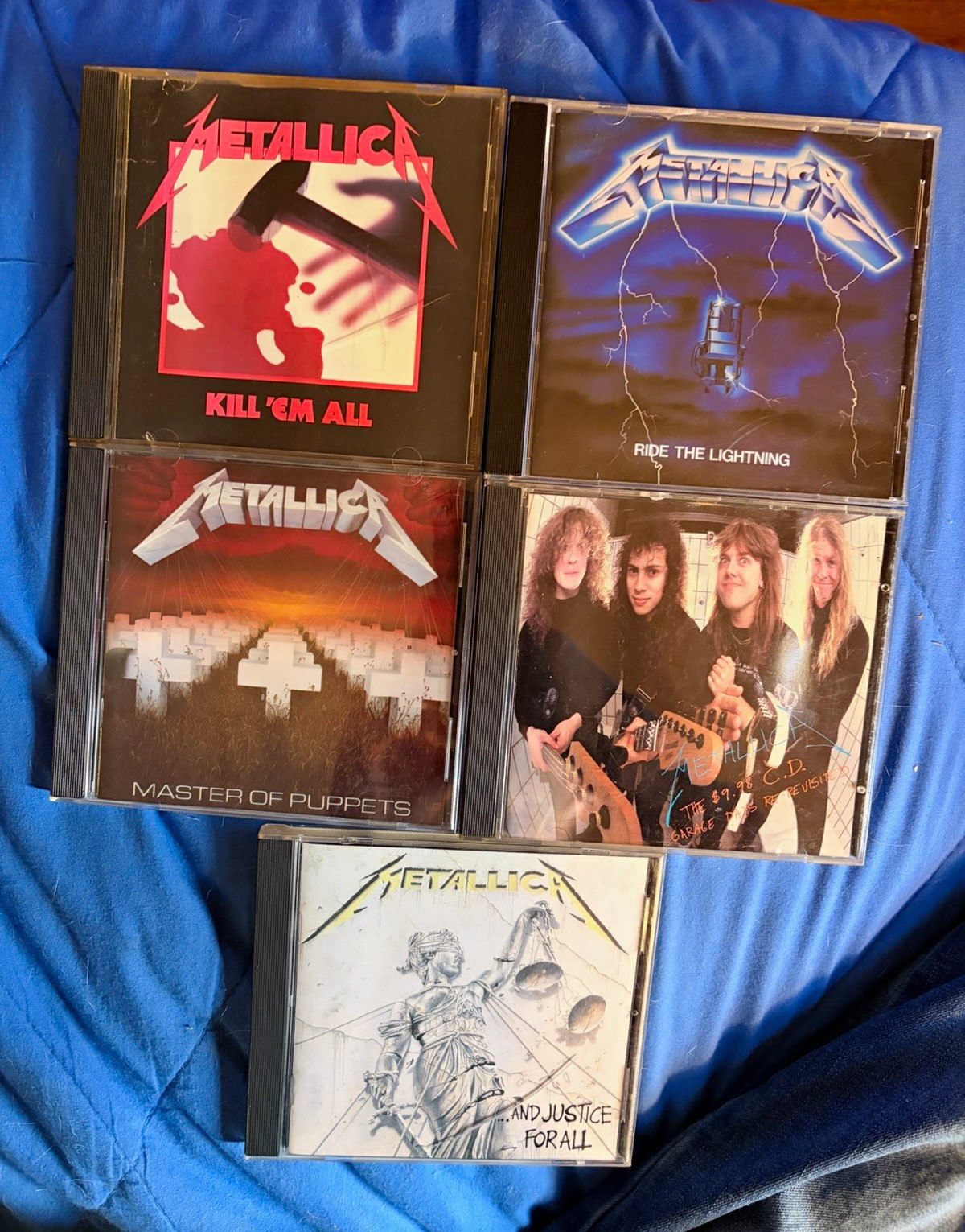 Metallica CD Lot 5 albums Kill Lightning Master Garage Days Justice old or og Metallica CD Lot 5 albums Kill Lightning Master Garage Days Justice old or og
