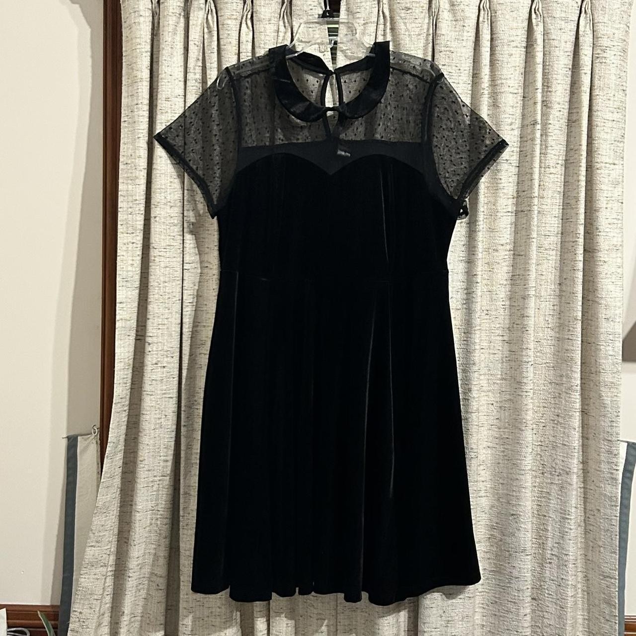 Torrid Retro Chic Women\'s Black Velveteen Sweetheart Dress Size 3X