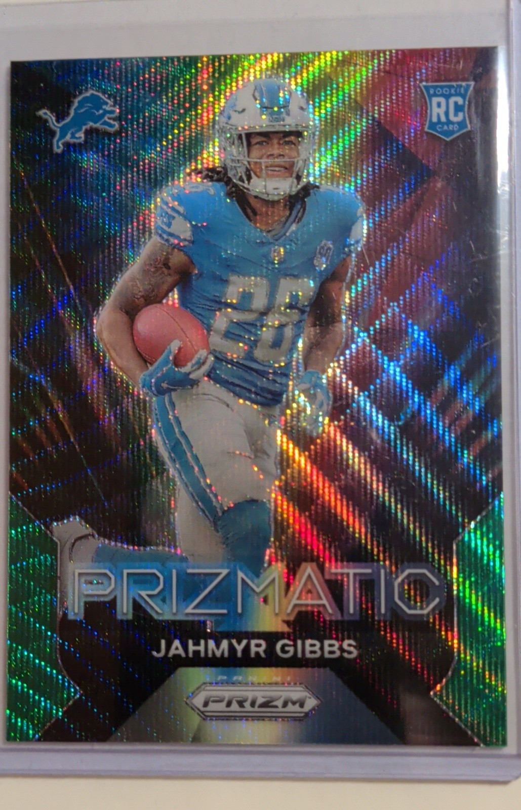 2023 Panini Prizm - Prizmatic Jahmyr Gibbs #20 Green Prizm (RC) 2023 Panini Prizm - Prizmatic Jahmyr Gibbs #20 Green Prizm (RC)