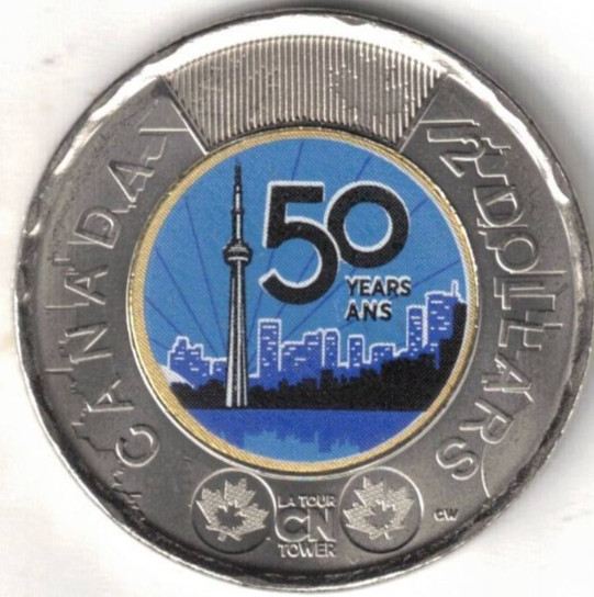 2026 Canada Colored Uncirculated KCIII & 50TH Anniversary CN Tower $2 Coin 2026 Canada Colored Uncirculated KCIII & 50TH Anniversary CN Tower $2 Coin