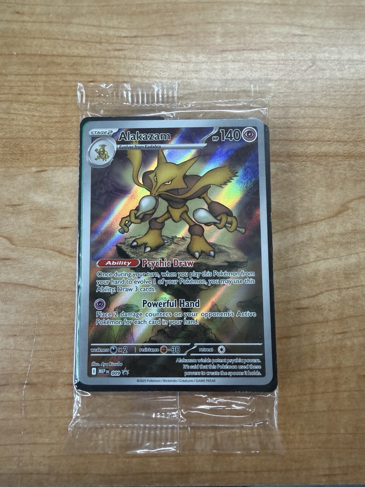 Alakazam MEP009 Mega Evolution Sealed Promo Pokemon TCG Alakazam MEP009 Mega Evolution Sealed Promo Pokemon TCG