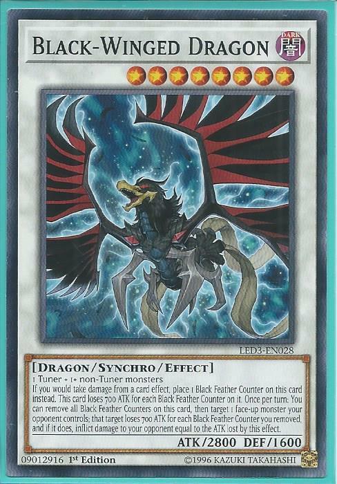 Yugioh - Black-Winged Dragon - 1st Edition Card