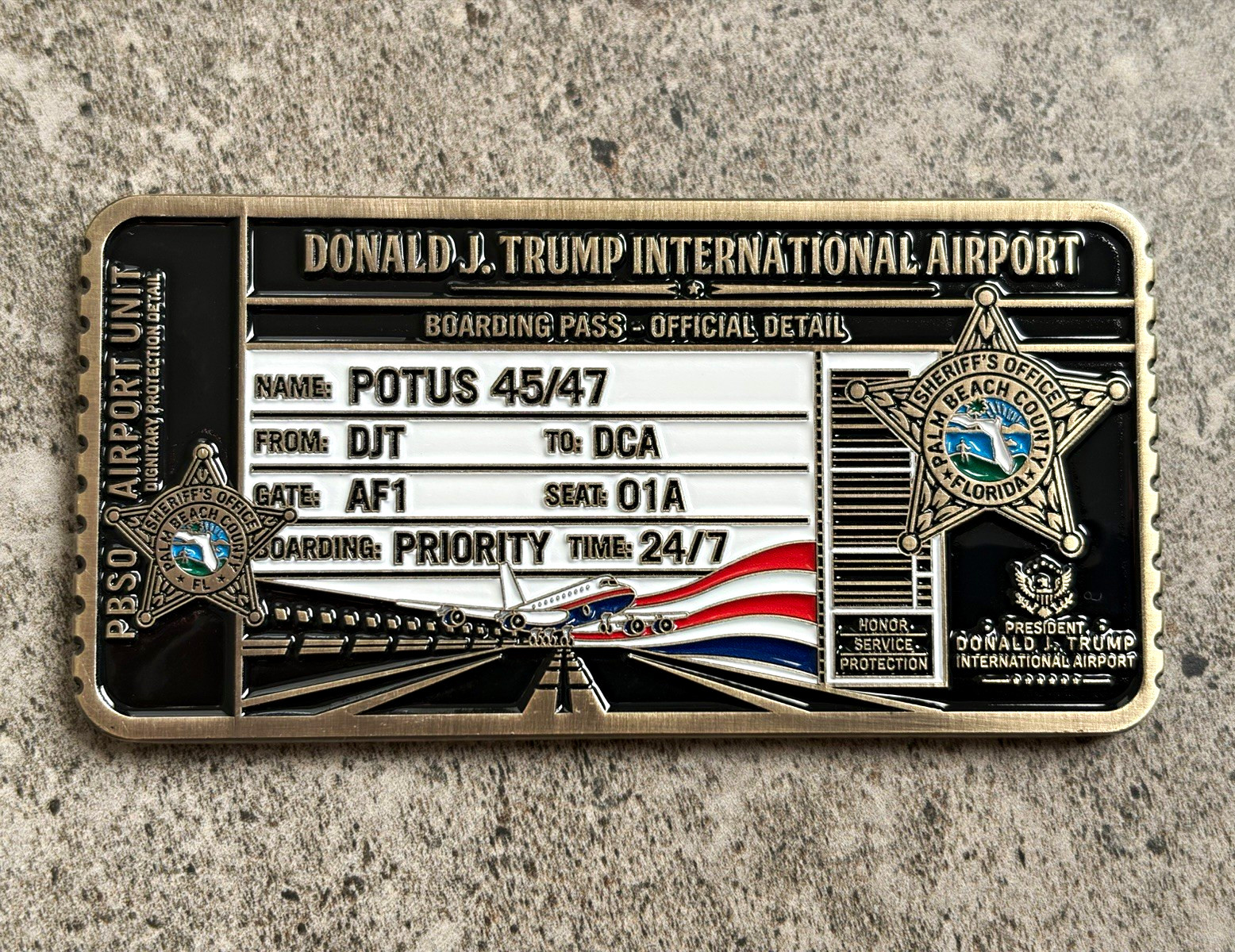 Palm Beach County Sheriff’s Office DJT Airport Unit Challenge Coin Palm Beach County Sheriff’s Office DJT Airport Unit Challenge Coin