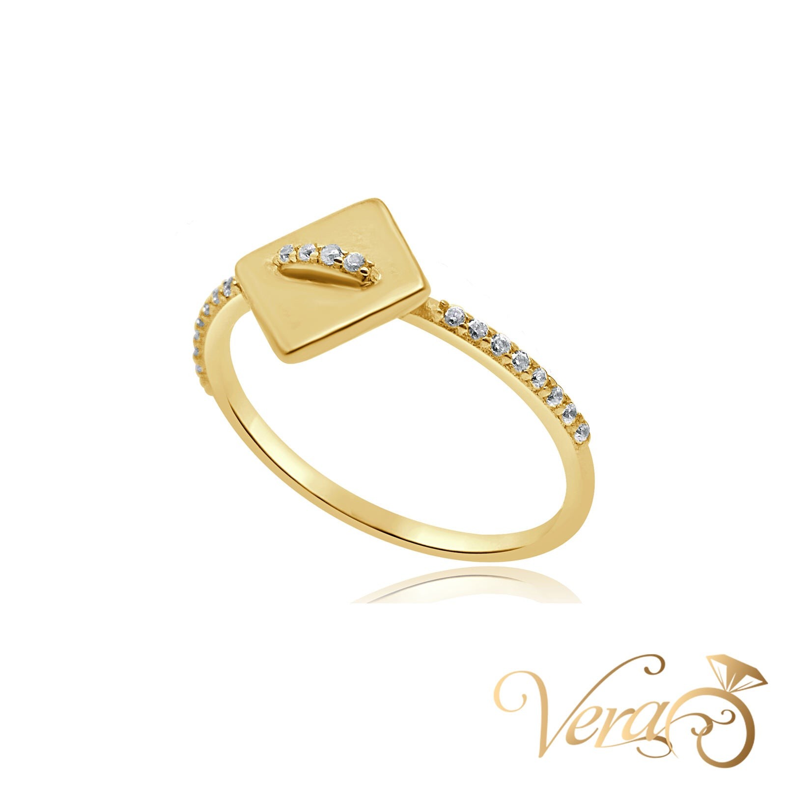 10K YG Women Ring CZ, Size 7.25, 1.5g 10K YG Women Ring CZ, Size 7.25, 1.5g