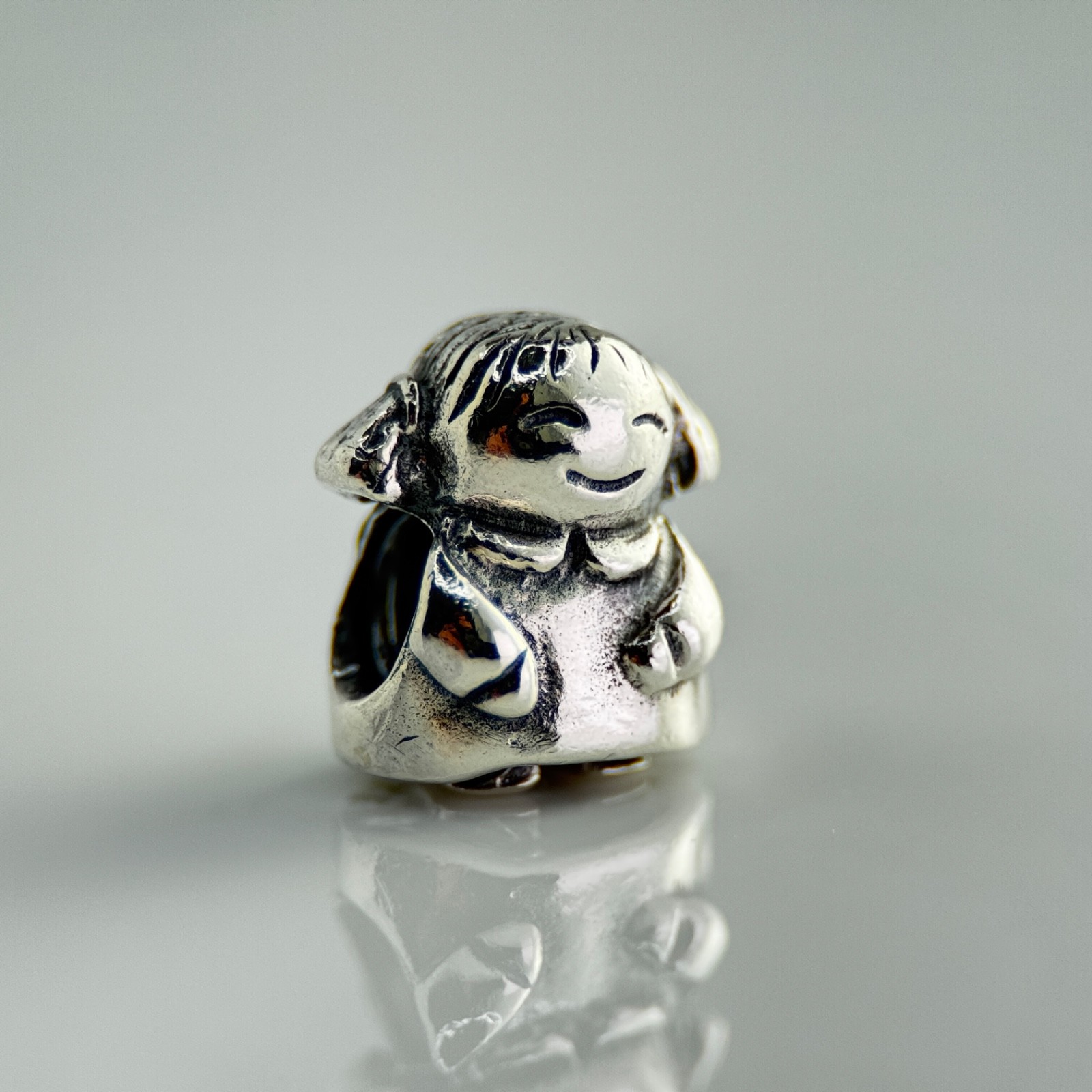 Authentic Pandora Moments Little Girl Sterling Silver Charm 790375 Retired Bead