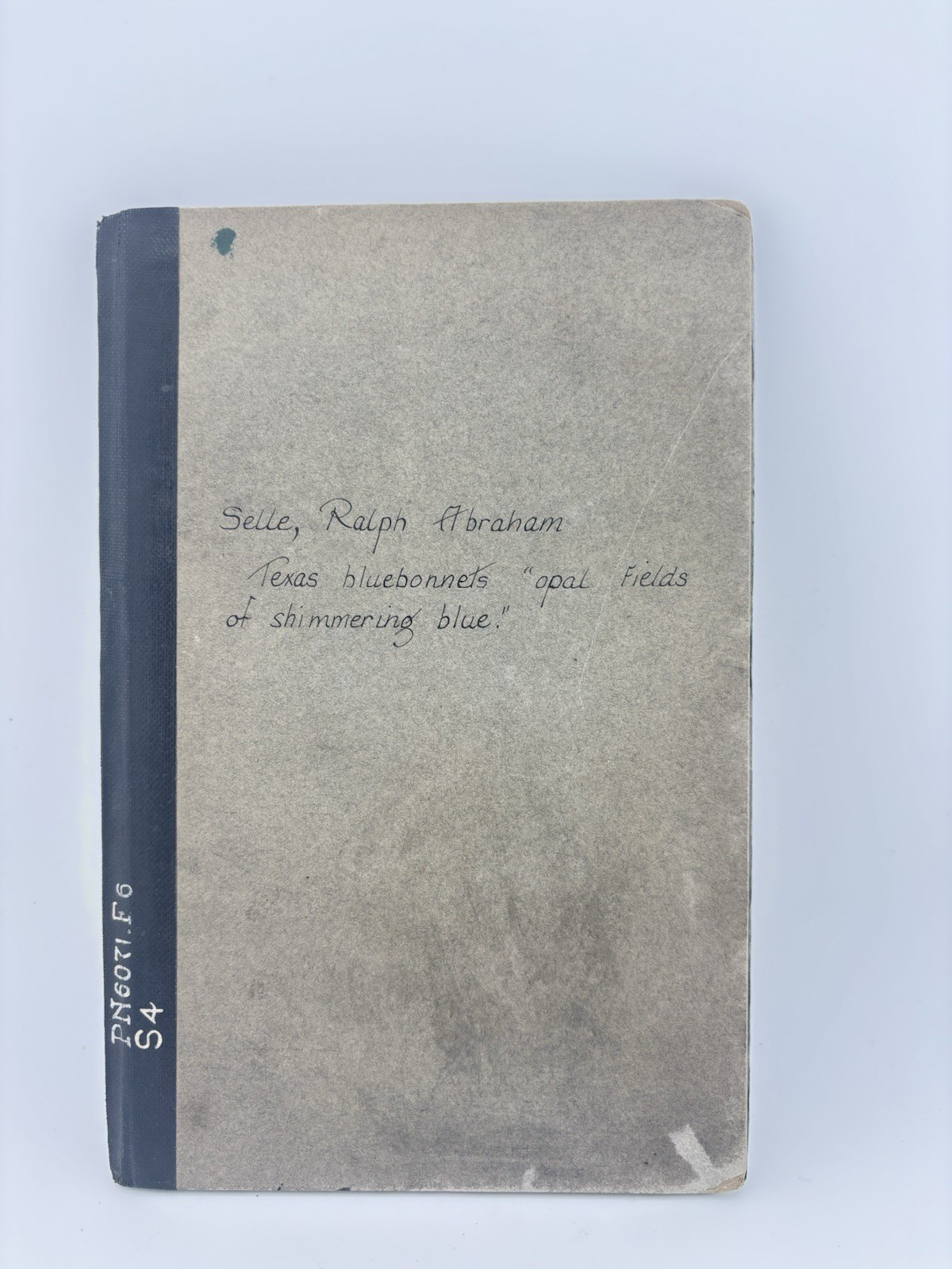 RARE 1932 Manuscript Texas Bluebonnets -Ralph Abraham Selle Bound For Publisher