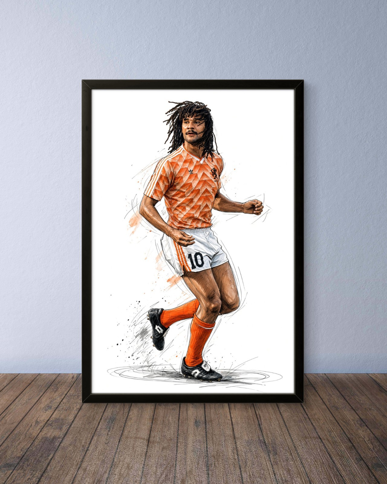 Ruud Gullit Netherlands Football Poster Art Print Picture Wall Art Print