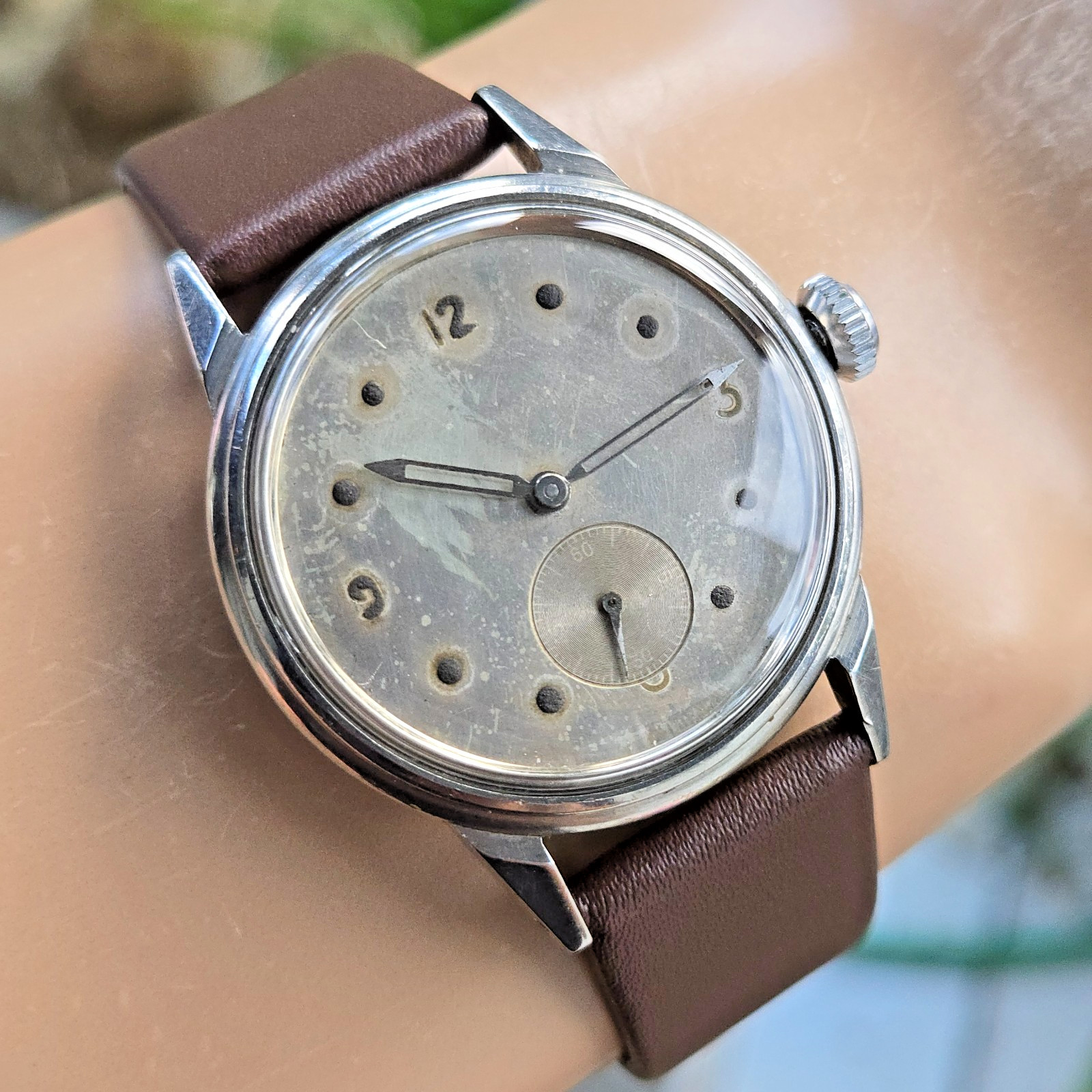 Vintage HOVERTA men\'s automatic watch  AS 1191 Bumper swiss 1940s