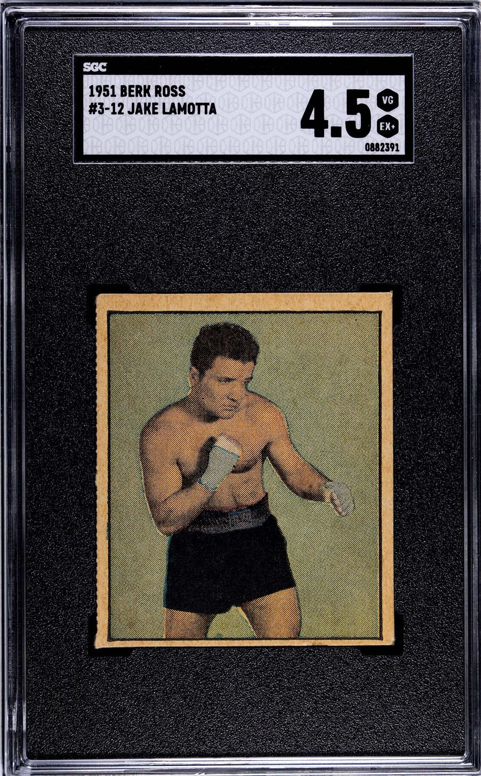 1951 Berk Ross #3-12 Jake LaMotta SGC 4.5 Vintage HOF Boxing Card (3291)