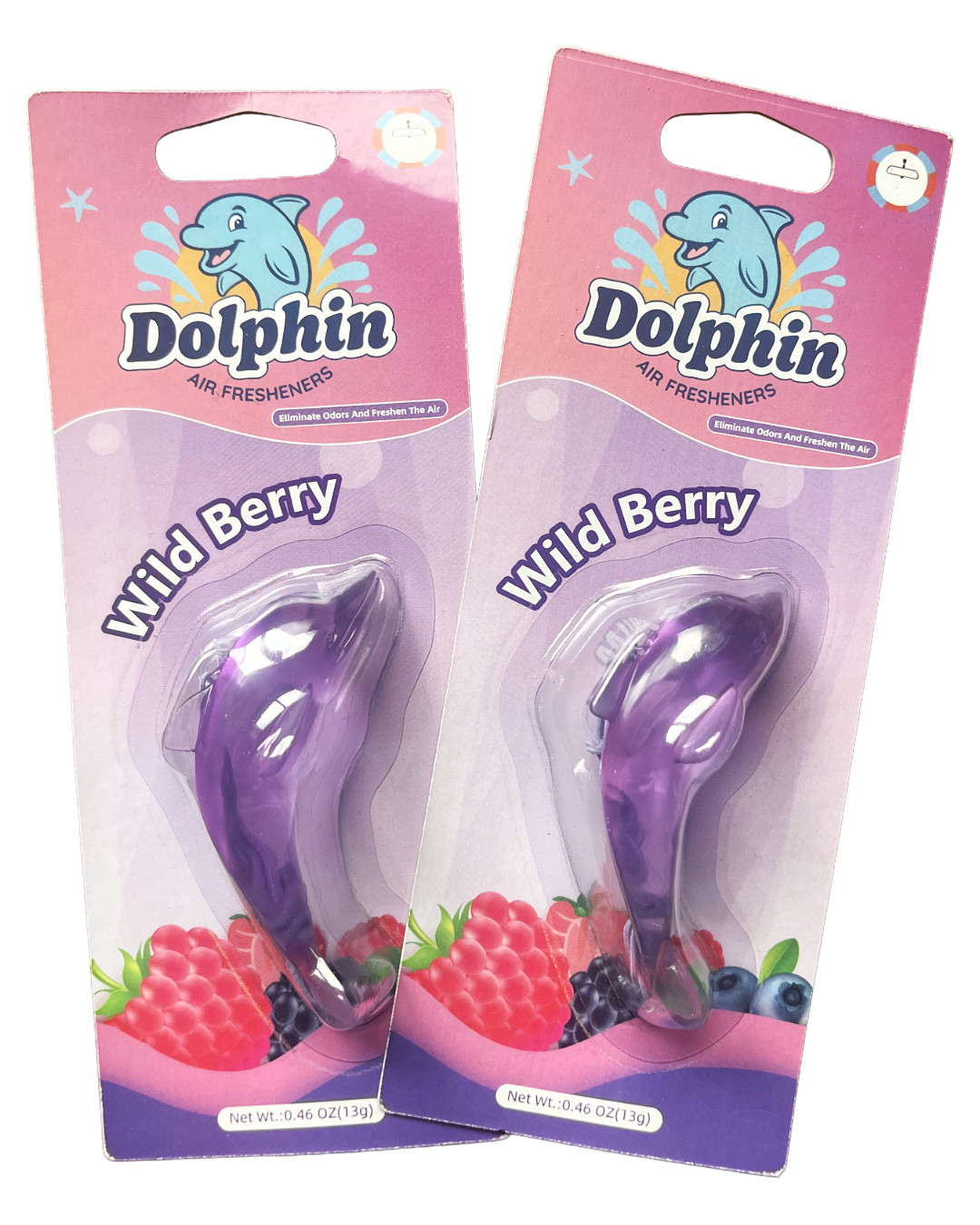 Purple Dolphin Car Air Freshener | Wild Berry Scent | Brand New |