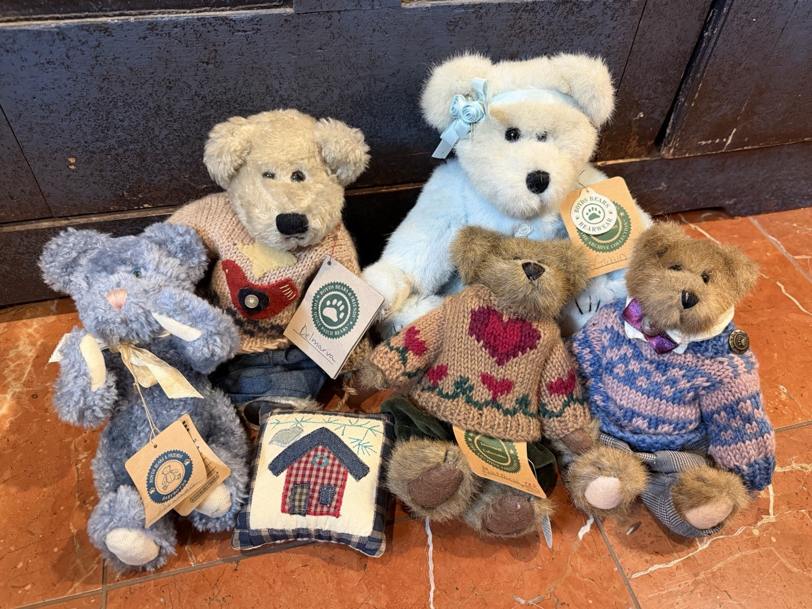 BOYDS BEARS DELMARIA PERIWINKLE GWAIN MATTHEW EDMUND STUFFED ANIMAL LOT  5 NEW