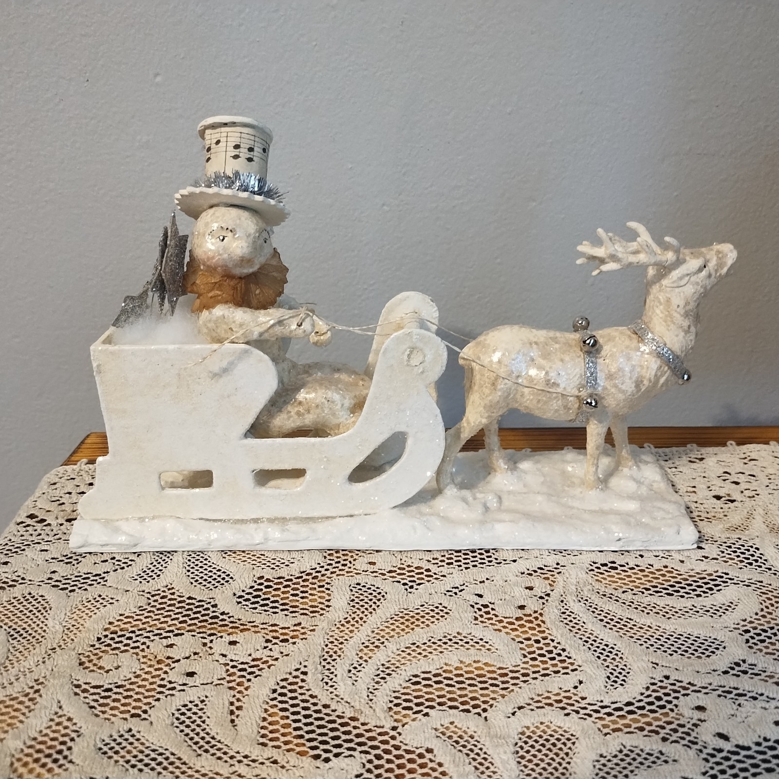 Dee Foust Bethany Lowe Snowman Reindeer Sleigh  HTF
