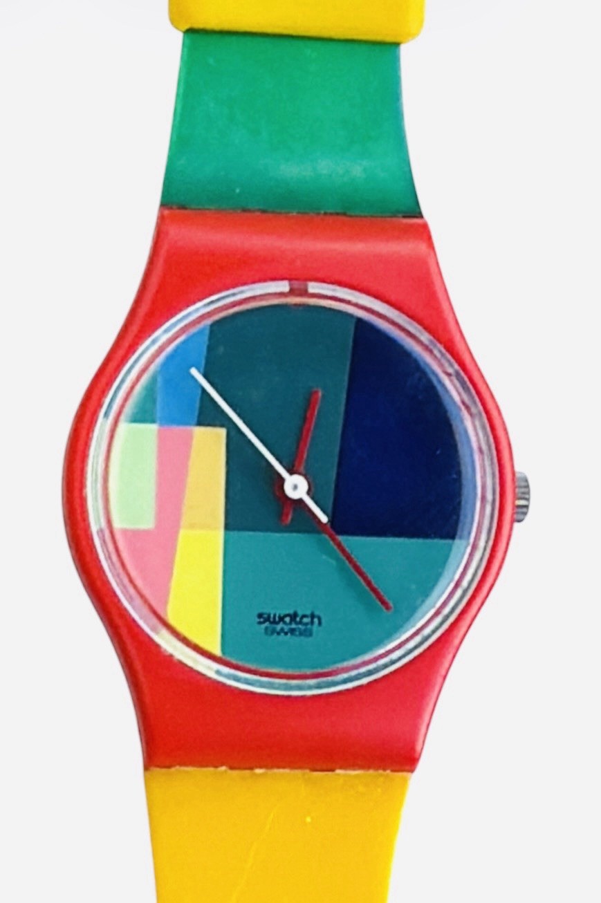Vintage Swatch Watch MC SWATCH 1985 Glow Red Swiss Made Quartz Vintage Swatch Watch MC SWATCH 1985 Glow Red Swiss Made Quartz