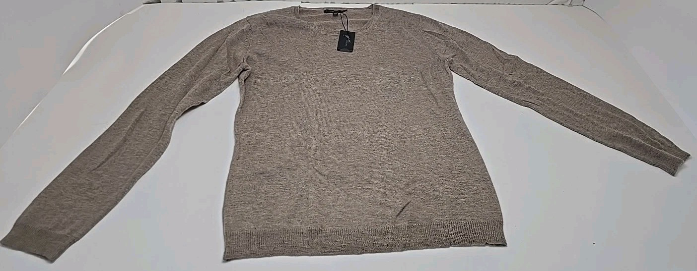 GNW Women\'s Luxury XL Sweater Oatmeal Brown Cashmere/SuperFine Merino Wool