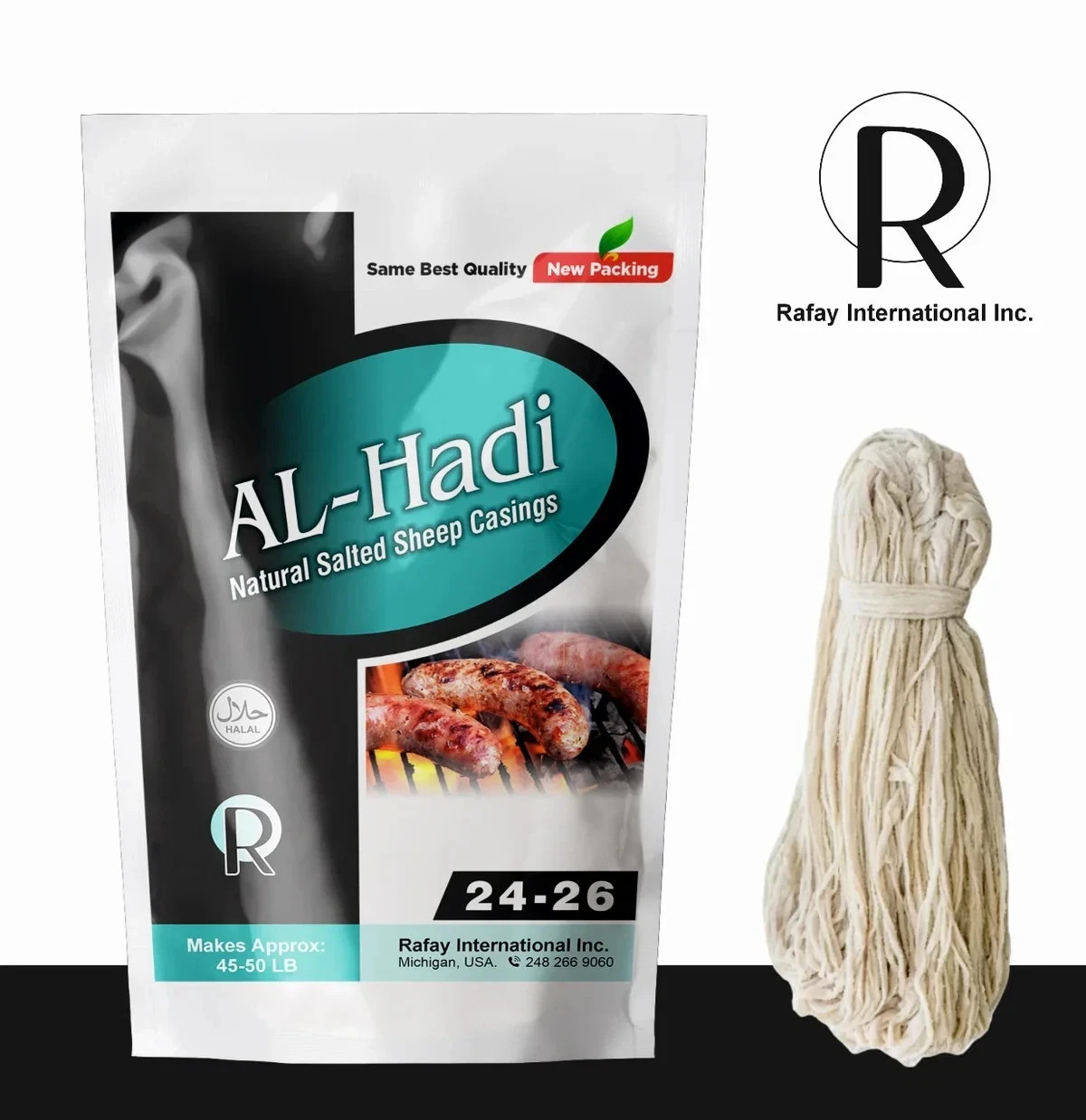 Halal Natural Sheep Casings 24-26mm for Breakfast Sausage & Hot Dogs meat kitche Halal Natural Sheep Casings 24-26mm for Breakfast Sausage & Hot Dogs meat kitche