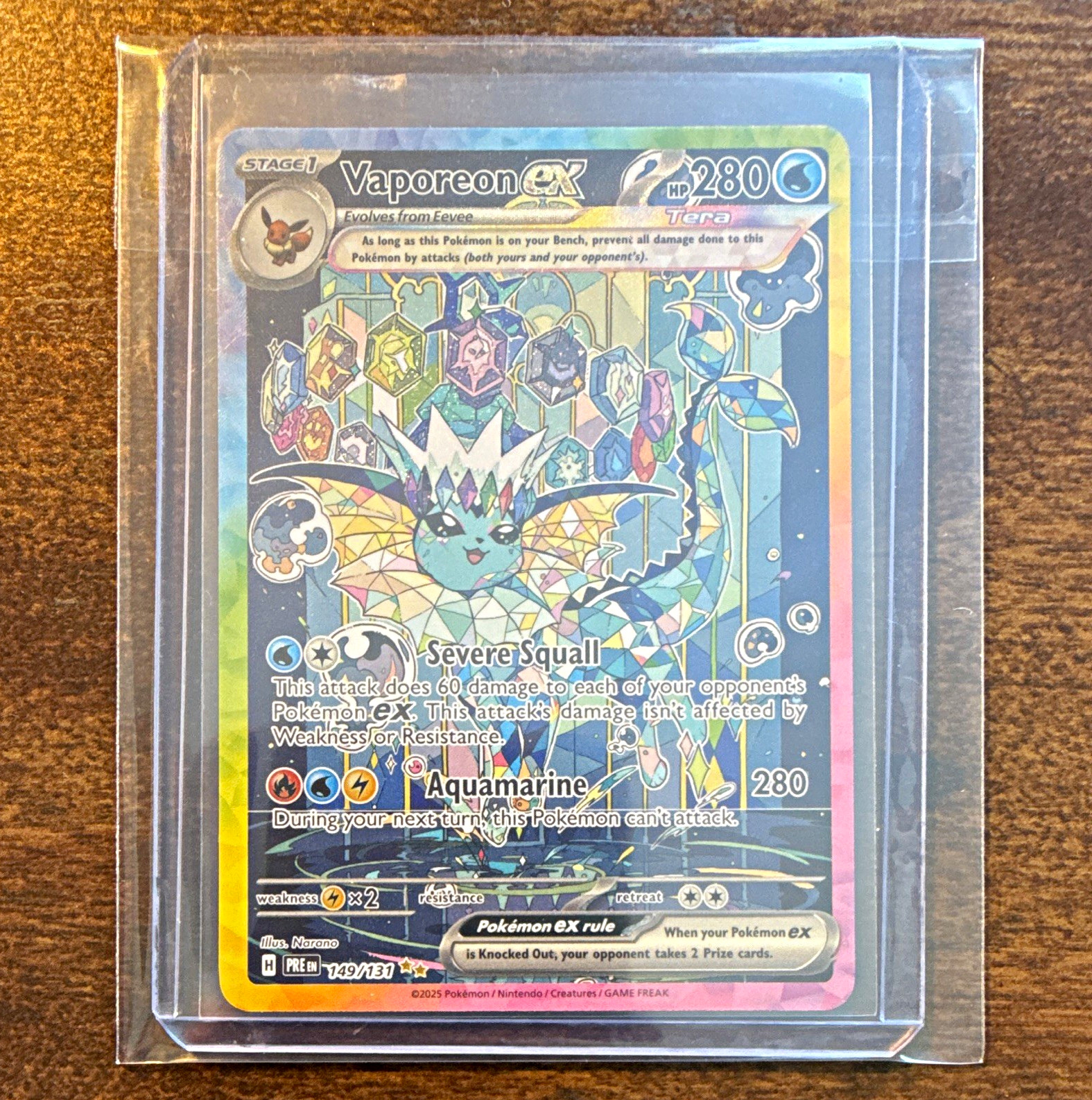 Pokémon TCG Vaporeon ex 149/131 SV: Prismatic Evolutions SIR Full Art Holo ENG Pokémon TCG Vaporeon ex 149/131 SV: Prismatic Evolutions SIR Full Art Holo ENG