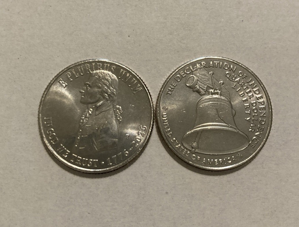 2026 PD Declaration of Independence, 2 Coin Set From Mint, Uncirculated 2026 PD Declaration of Independence, 2 Coin Set From Mint, Uncirculated