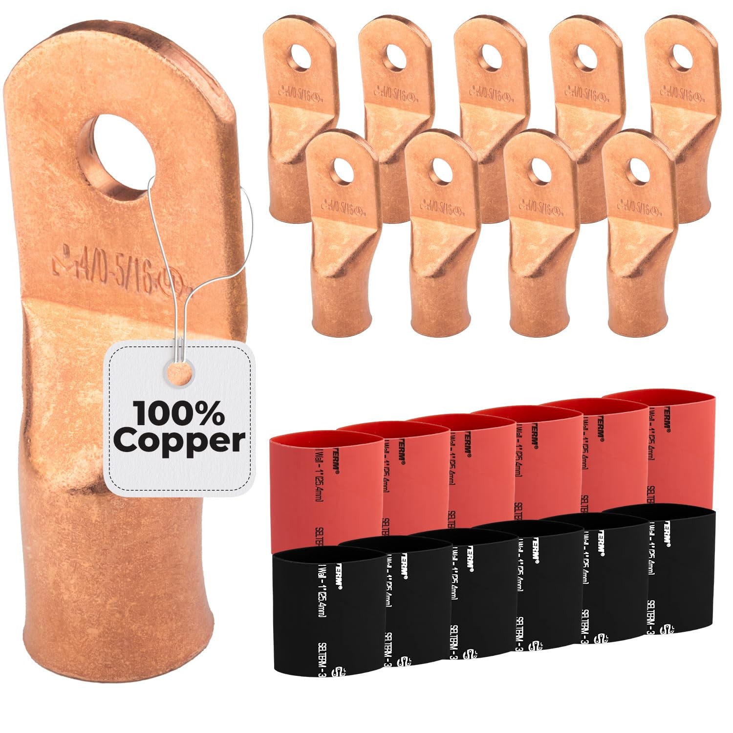 10pcs, 4/0 Awg, 5/16\ 10pcs, 4/0 Awg, 5/16\