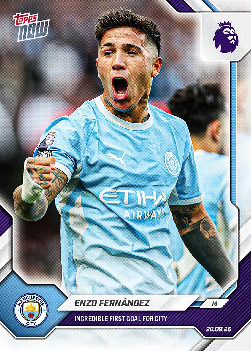 Enzo Fernandez 2026-27 Premier League Topps Now #37 Manchester City Presale