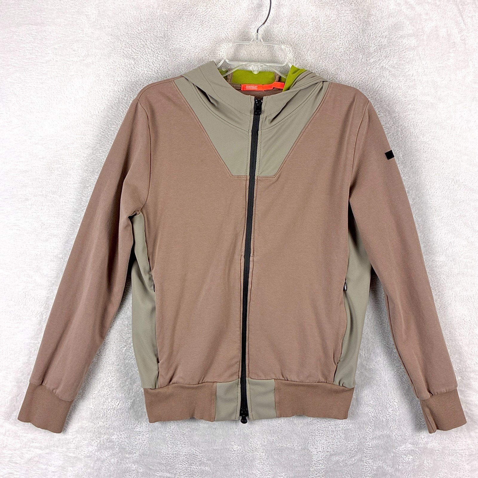 RRD Roberto Ricci Designs Hoodie Men S Beige Brown Full Zip Jacket Stretch Italy