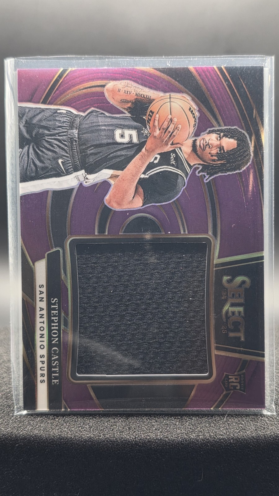2024-25 Panini Select - Jumbo Rookie Swatches Stephon Castle #JRS-CAS Purple... 2024-25 Panini Select - Jumbo Rookie Swatches Stephon Castle #JRS-CAS Purple...