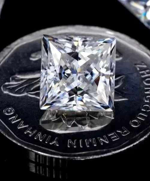 4 Ct Princess Cut Lab Grown Diamond D Color VVS1 CVD Certified Loose Diamond