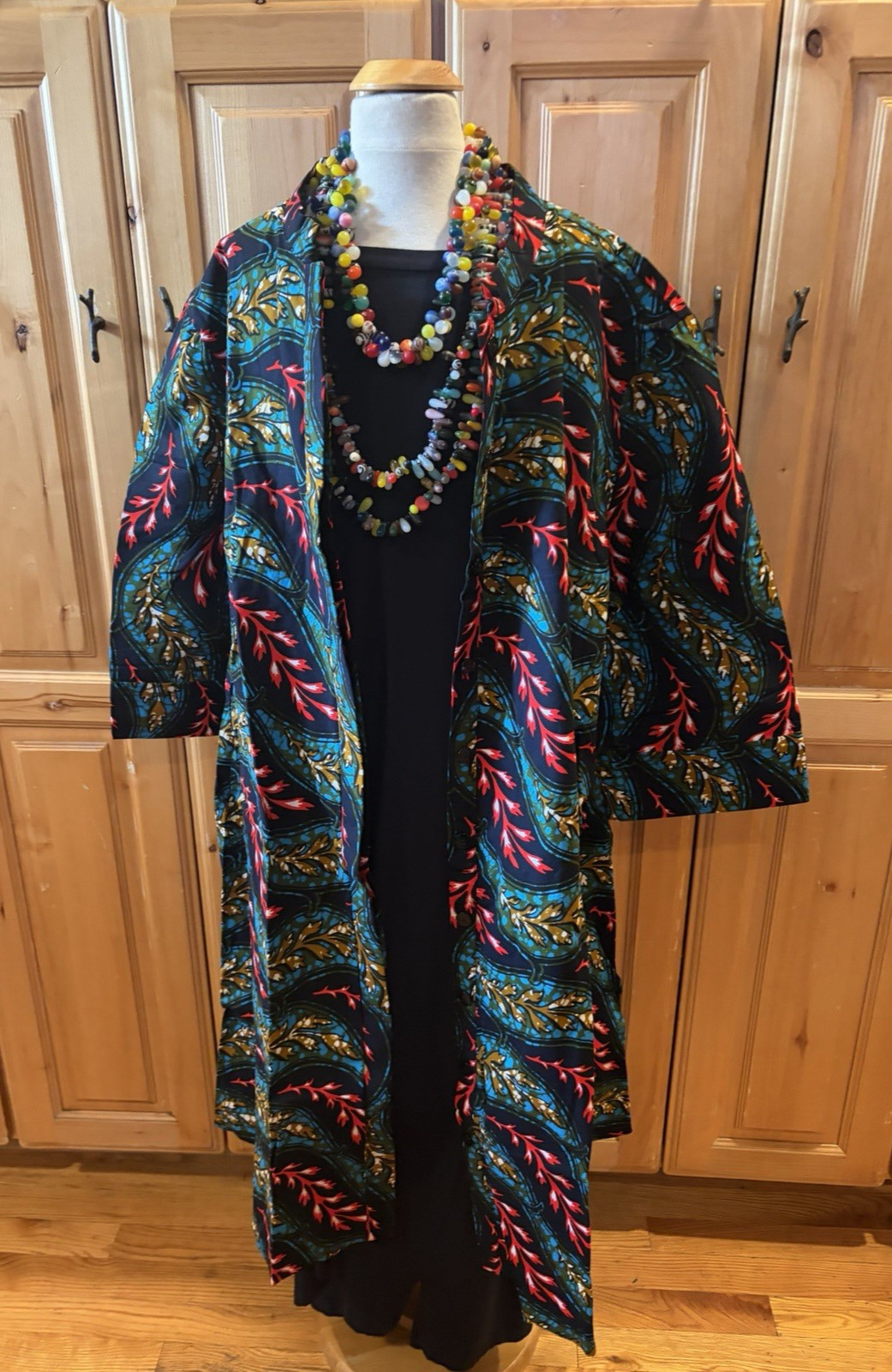 Art to Wear African Zuri  Kenya Hand Made Dress NWT 1X Standard Length Sold Out