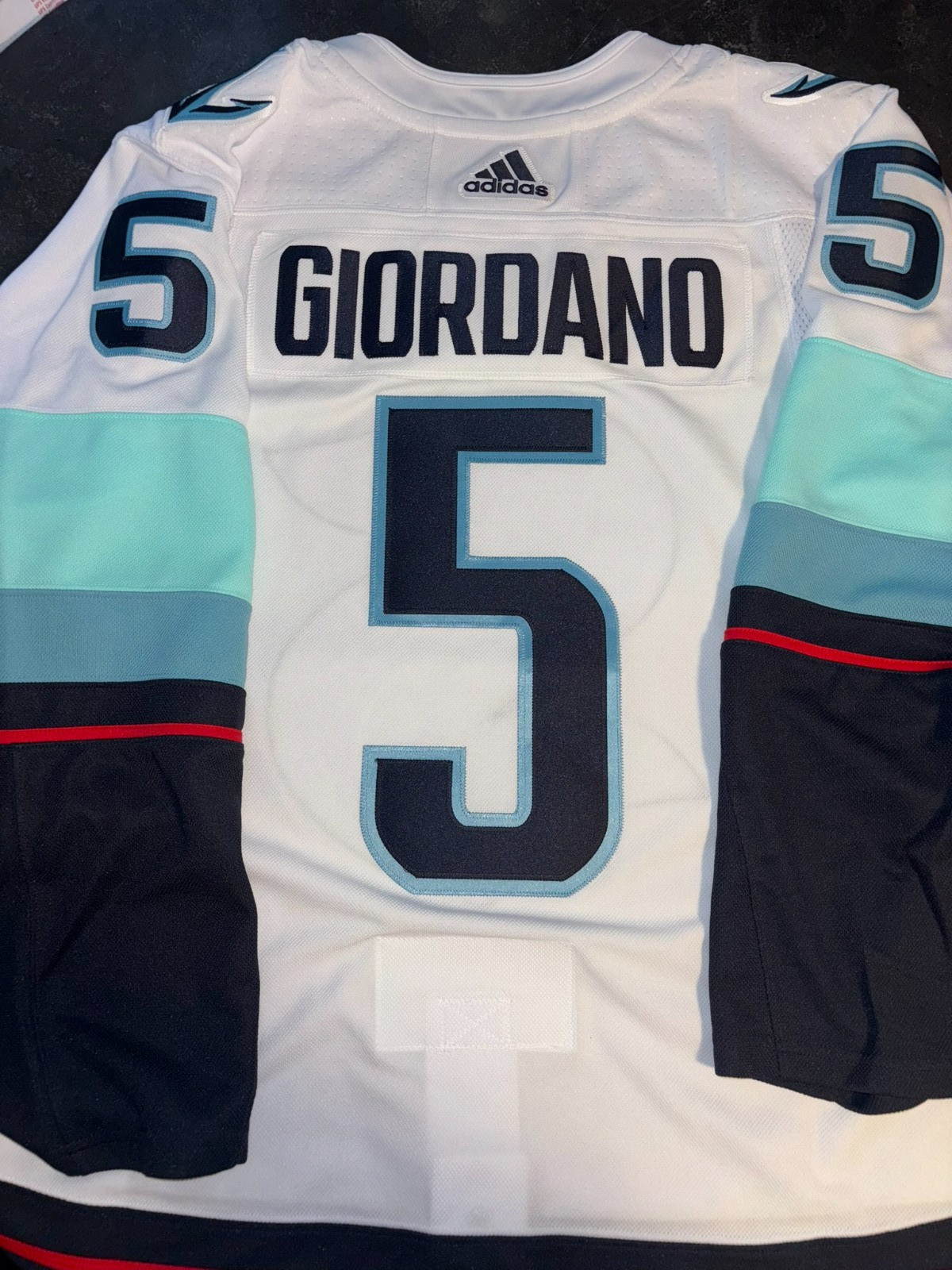 BRAND NEW Seattle Kraken #5 Mark Giordano Jersey WHITE Away Size 54 BRAND NEW Seattle Kraken #5 Mark Giordano Jersey WHITE Away Size 54