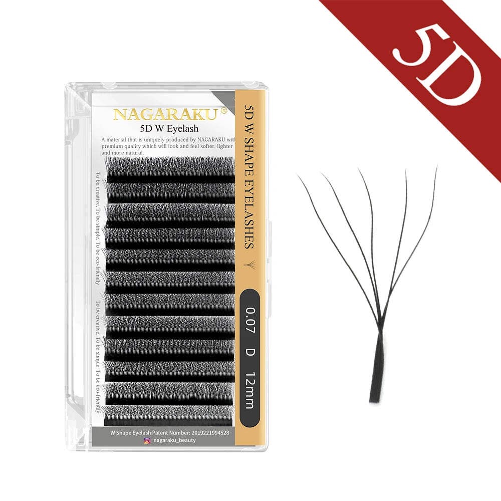 NAGARAKU Automatic Flowering W Shape Bloom 3D 4D 5D 6D Premade Fans Eyelash Exte