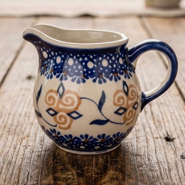 Vintage Manufaktura Polish Pottery Creamer Pitcher Hand Made in Poland Vintage Manufaktura Polish Pottery Creamer Pitcher Hand Made in Poland
