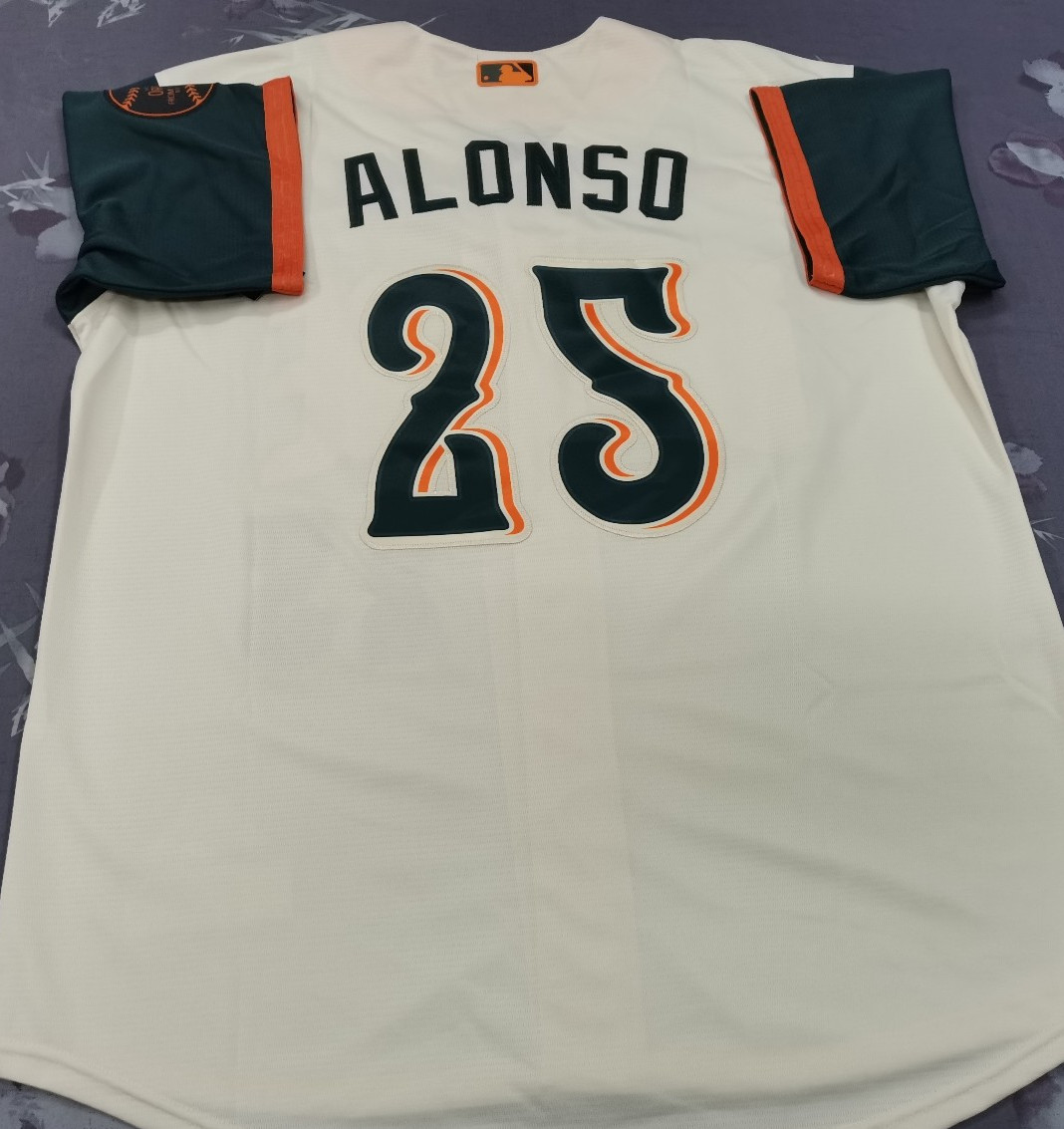 Pete Alonso #25 BAL Orioles City Connect Cream Cool Base Sewn Stitched Jersey.