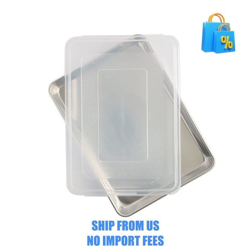 Nordic Ware Naturals 2 Piece Aluminum Bakeware Set with 13” x 18” High Sided Hal