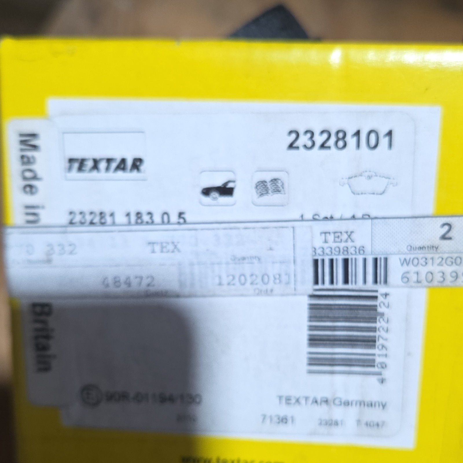 Textar Brakes 2328101