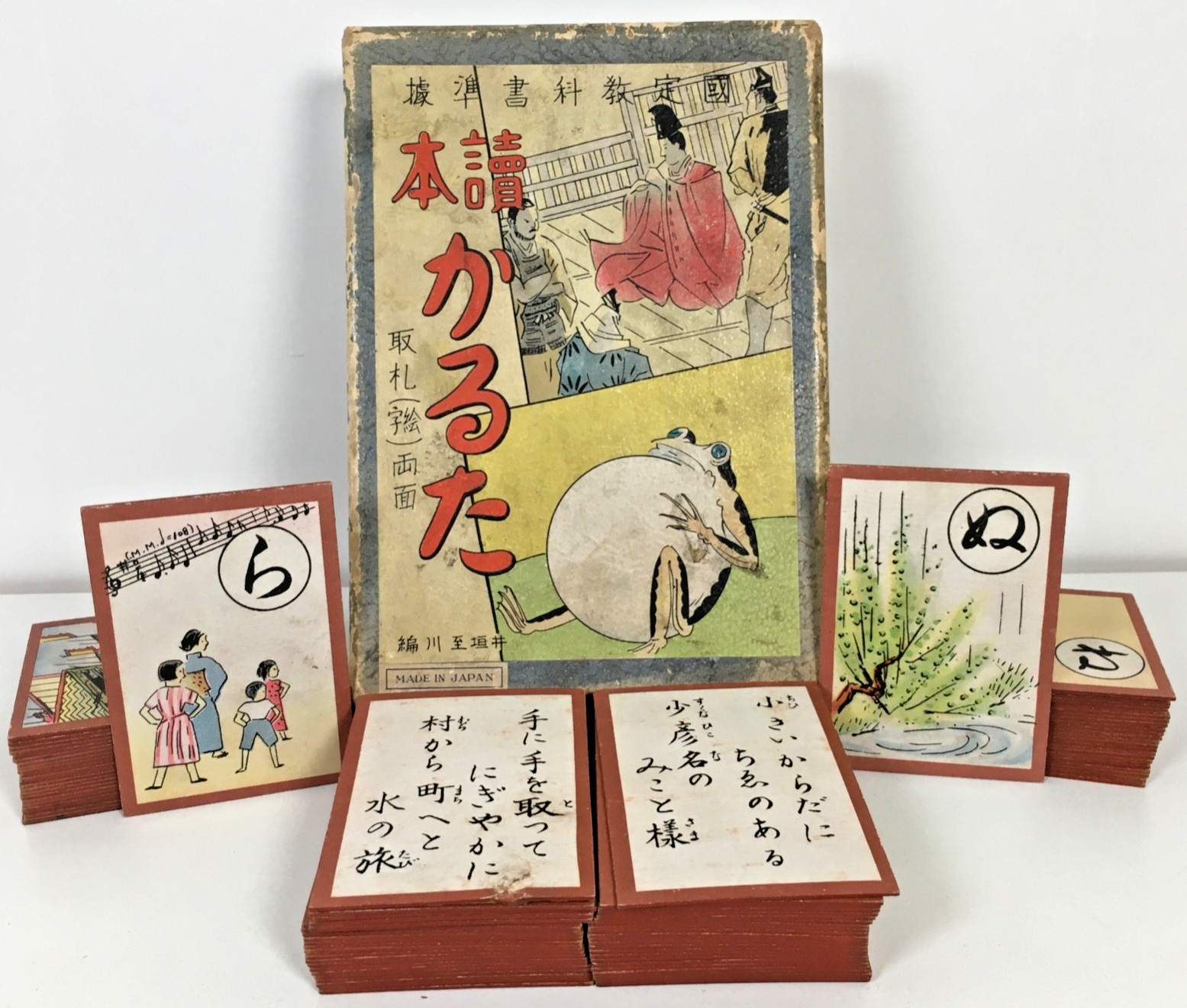 JAPANESE EDO IROHA KARUTA CARD GAME 1980\'s? VINTAGE SET of 94 w/ BOX FROG JAPANESE EDO IROHA KARUTA CARD GAME 1980\'s? VINTAGE SET of 94 w/ BOX FROG