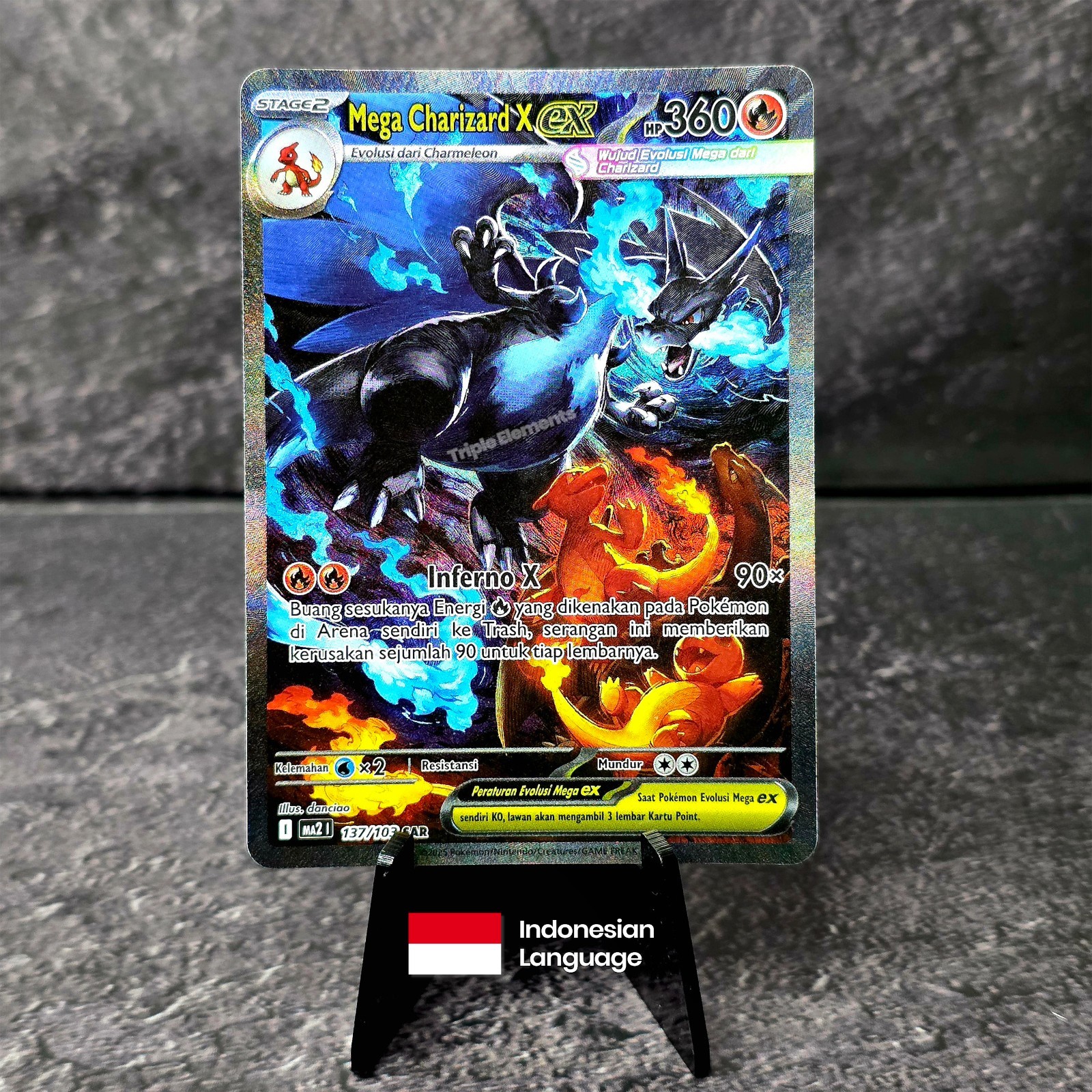 Mega Charizard SAR Pokemon Card 137/103 Phantasmal Flames Inferno X - Indonesia