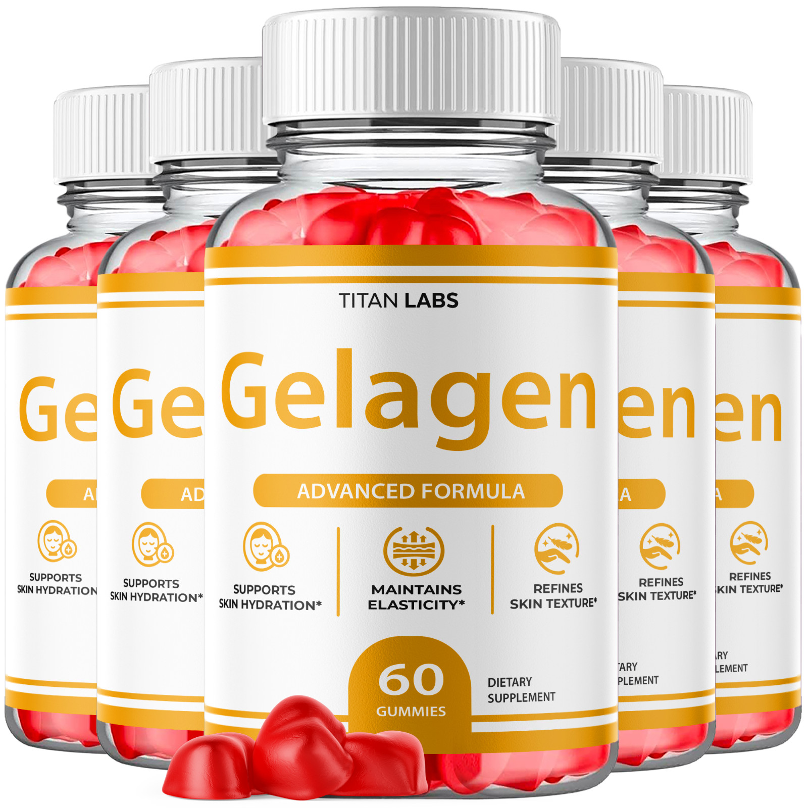 (5 Pack) Gelagen Gummy Advanced Skin Health Support Formula Gela Gen 300 Gummies (5 Pack) Gelagen Gummy Advanced Skin Health Support Formula Gela Gen 300 Gummies